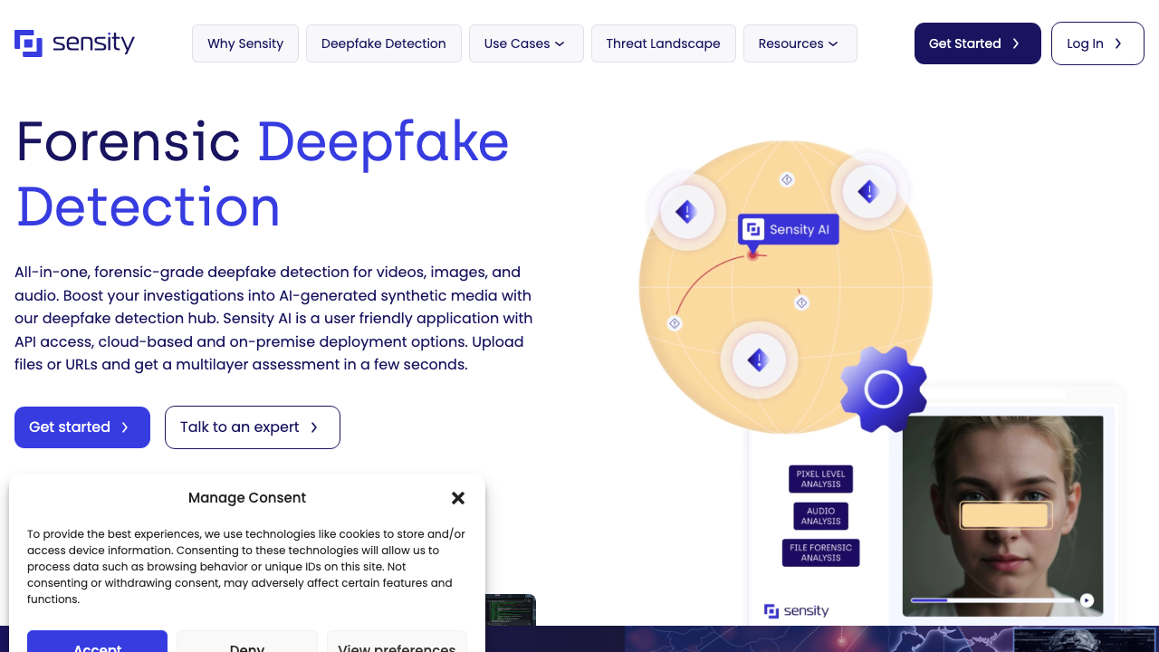 Sensity AI Forensic Deepfake Detection für Enterprise