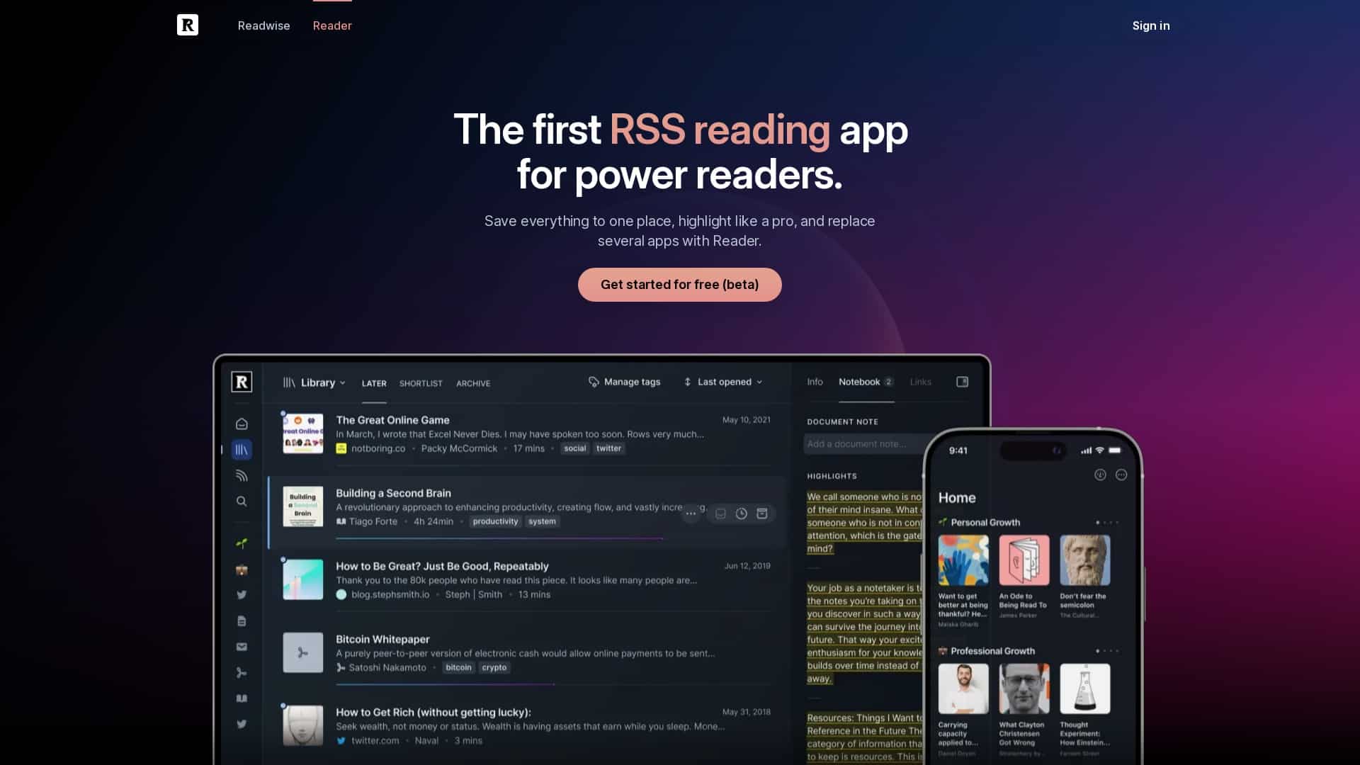 Reader von Readwise — Tool-Test · jens.marketing