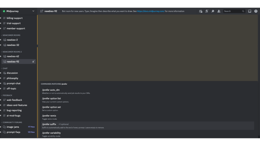 Produktiver mit Midjourney arbeiten – Prefer Suffix