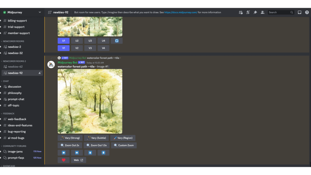 Produktiver mit Midjourney arbeiten – tile-Prompt