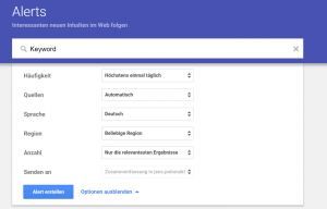 Alle Tools 80 Google Alerts Einstellungen