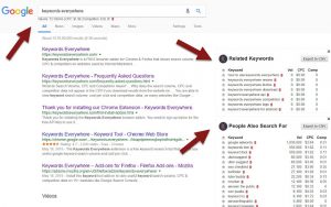 Keyword Tools 3 Keywords Everywhere Screenshot