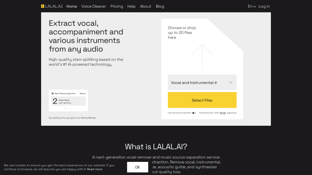 LALAL.AI Screenshot