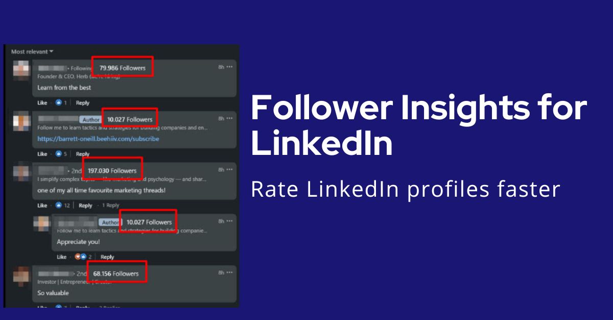 Plugin Follower Insights for LinkedIn Chrome Plugin Jens.Marketing