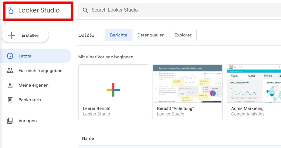 Google Data Studio wird zu Looker Studio 1