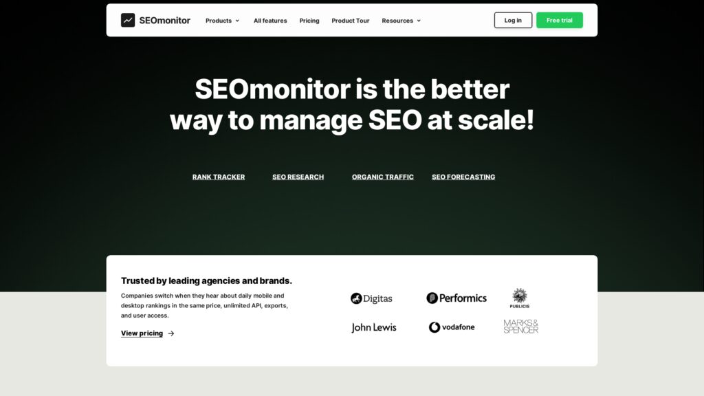 SEOmonitor  Screenshot
