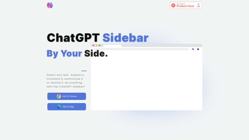 ChatGPT Sidebar Screenshot