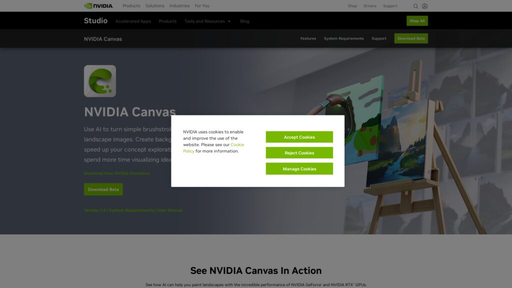 NVIDIA Canvas App Screenshot