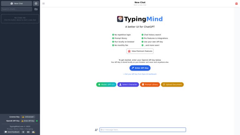 TypingMind Screenshot