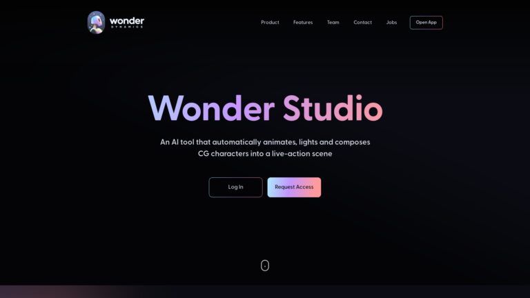 Wonder Studio Screenshot