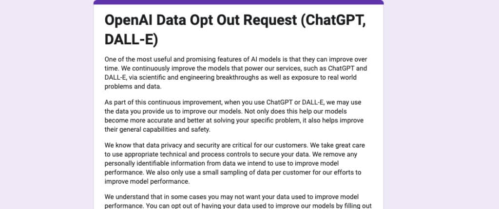ChatGPT Opt-Out Anleitung 1