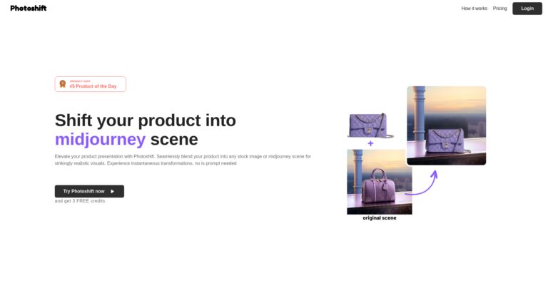 Photoshift - KI Produktbilder Screenshot