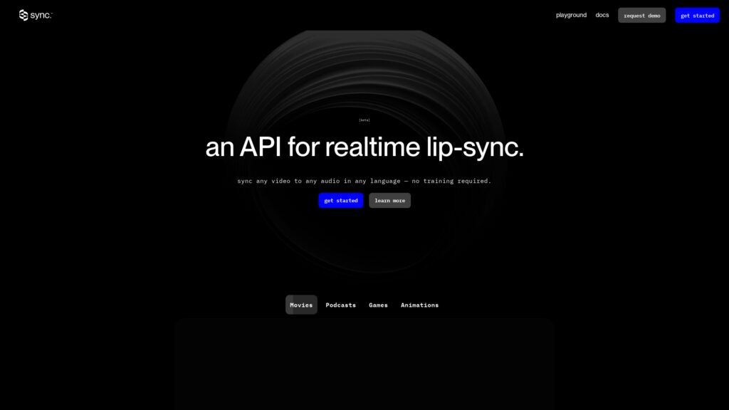 Sync Labs Screenshot