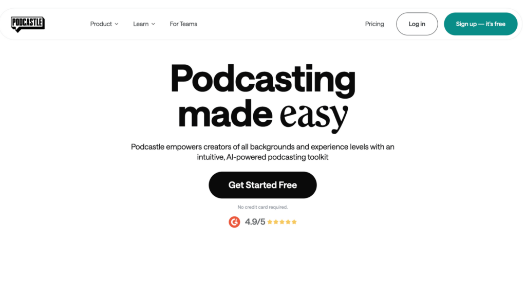 KI-Tools für die Podcasterstellung – Podcastle