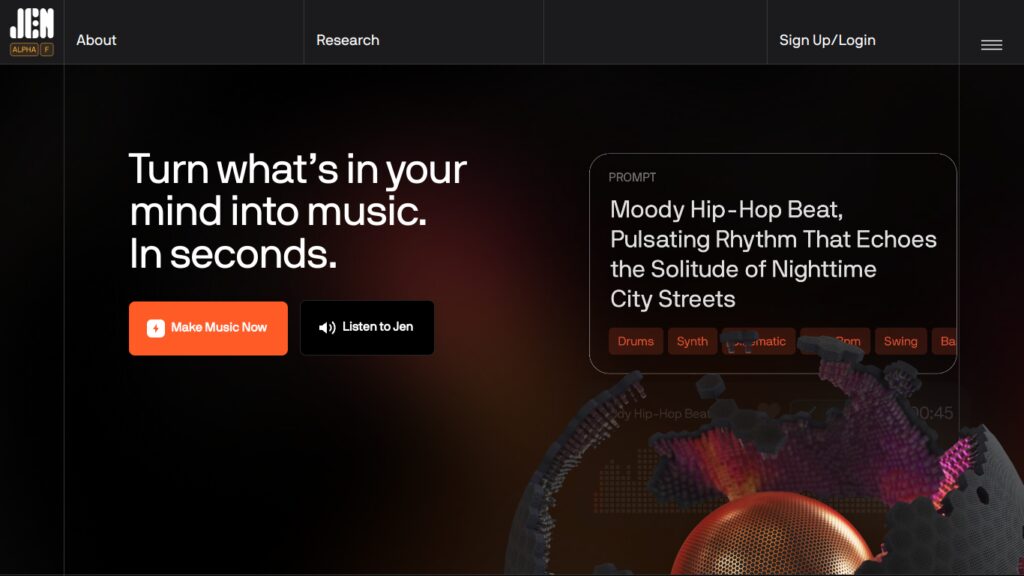Jen Music AI Screenshot
