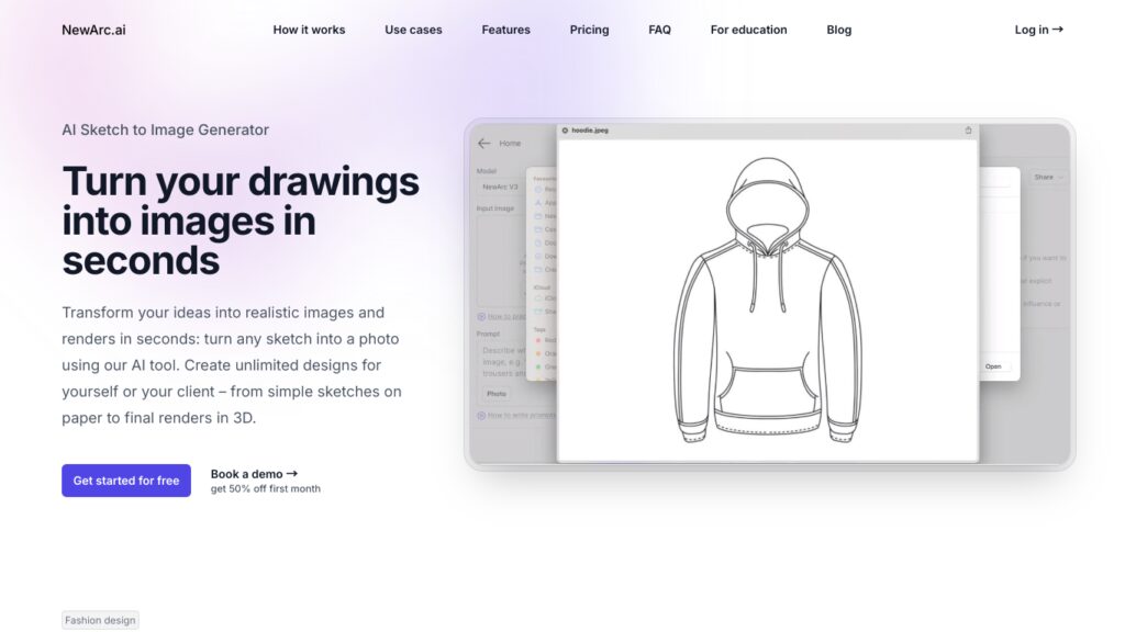 NewArc.ai: Verwandle deine Skizzen in realistische Bilder und 3D-Renderings Screenshot