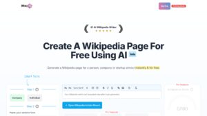 Wikipedia Article AI: Erstelle schnell deine Wikipedia-Artikel mit KI Screenshot