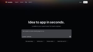Lovable.dev: Vereinfache Softwareentwicklung mit KI-Technologie Screenshot