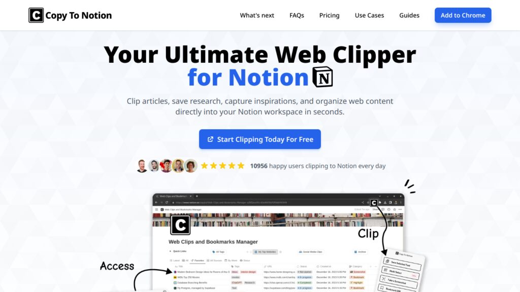 Copy To Notion: Optimiere deine Online-Recherchen und Organisation in Notion Screenshot