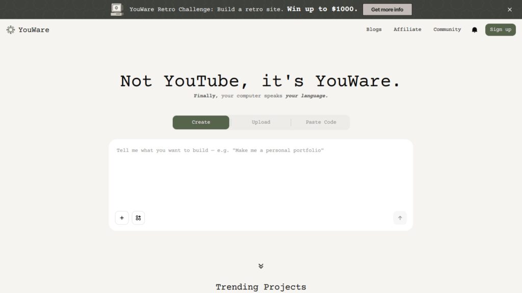 YouWare – Erstelle Webseiten ohne Code Screenshot