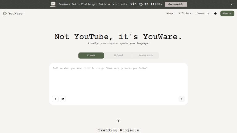YouWare – Erstelle Webseiten ohne Code Screenshot