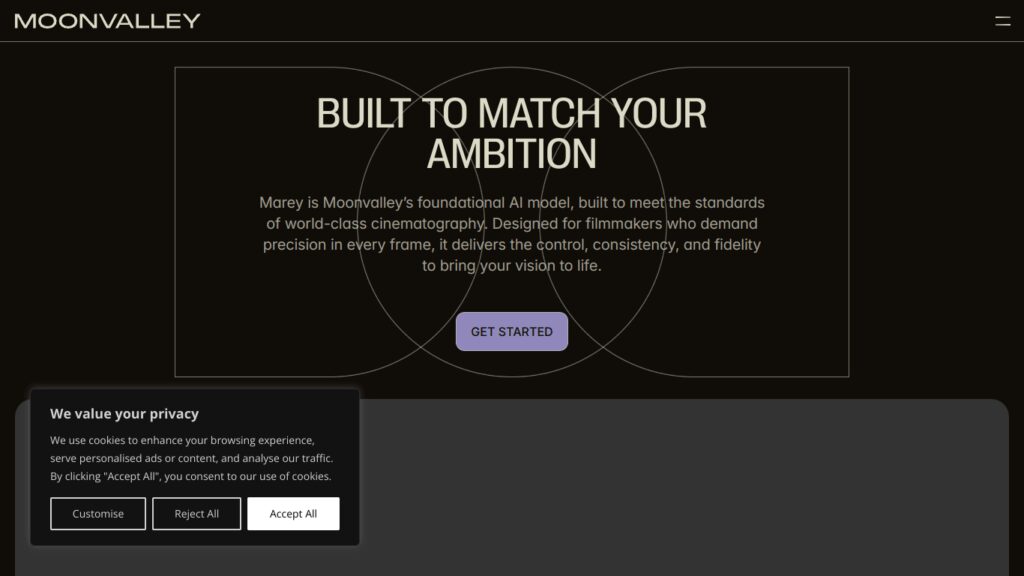 Marey: AI-Video für Filmemacher Screenshot
