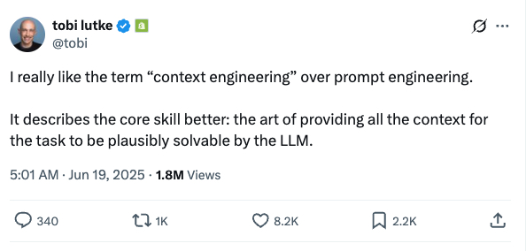 Context Engineering erklärt: Die wichtigste Fähigkeit im KI-Zeitalter? 1 Context Engineering erklärt: Die wichtigste Fähigkeit im KI-Zeitalter? 1