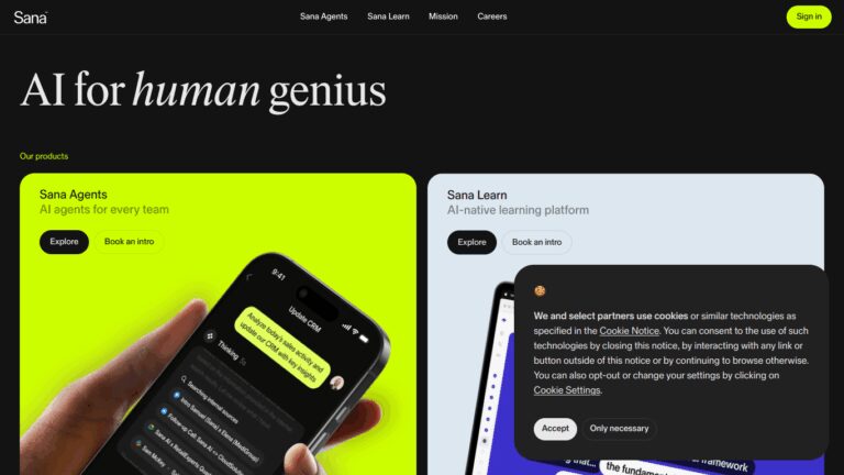 Sana Agents: Optimiere Wissensmanagement im Unternehmen Screenshot