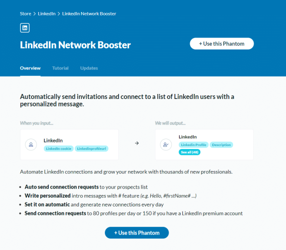 LinkedIn Network Booster _ Phantombuster - Google